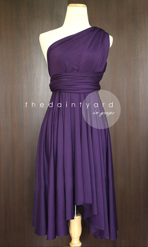 TDY Grape Short Infinity Bridesmaid Dress – Thedaintyard