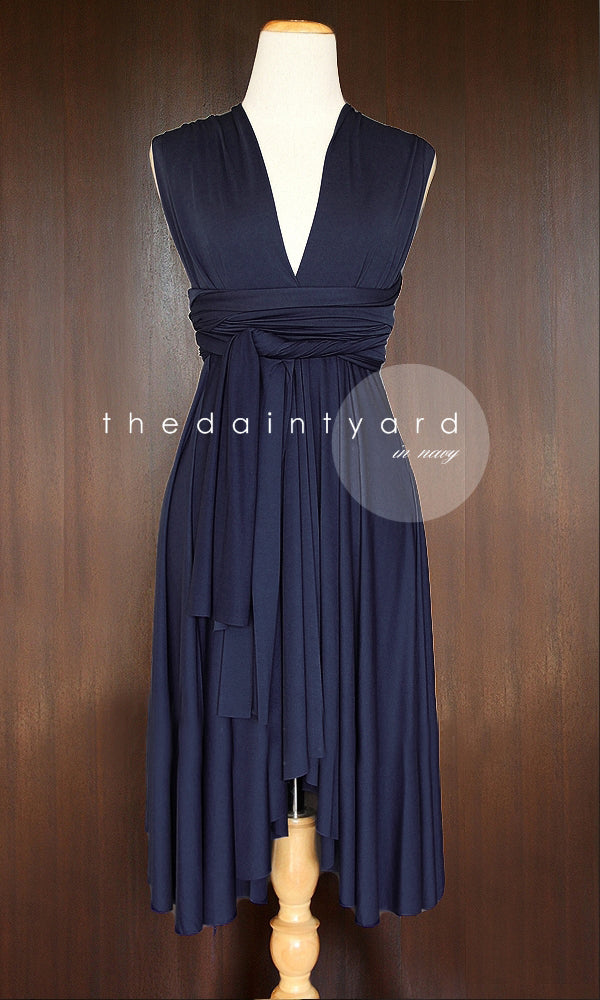 navy blue infinity bridesmaid dress Infinity Dress/Wrap Convertible Bridesmaid Dress/CustomSize/30+ Color Extra 50 inches / Average(0-14)