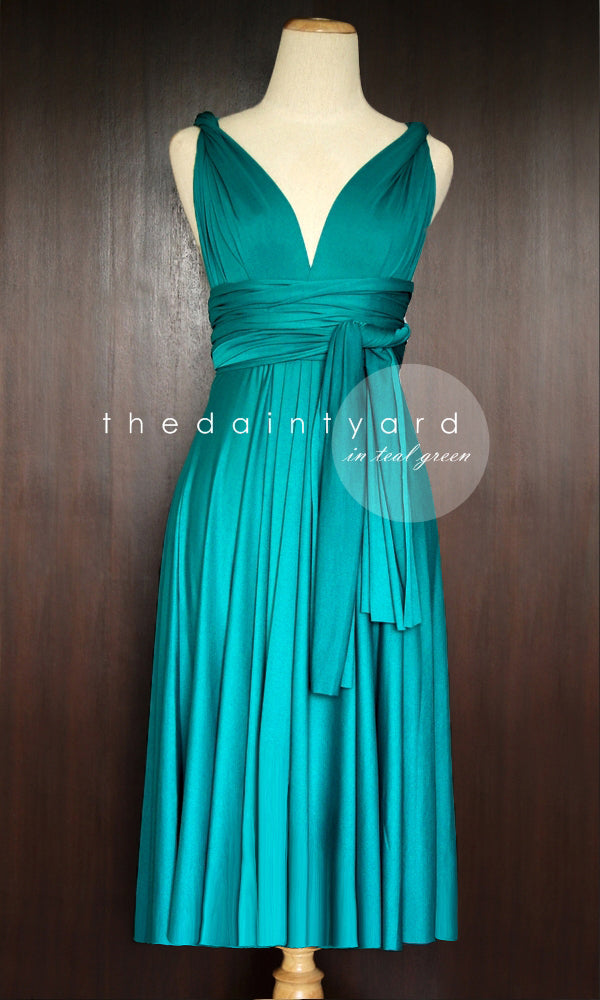 TDY Teal Green Short Infinity Dress