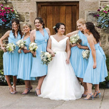 Load image into Gallery viewer, TDY Baby Blue Short Infinity Dress