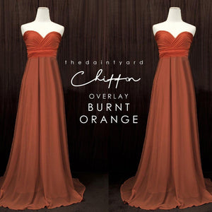 TDY Chiffon Overlay Skirt in Burnt Orange