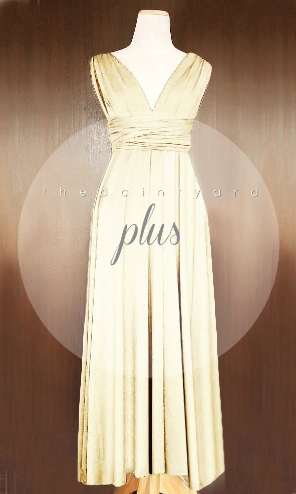 TDY Champagne Maxi Infinity Bridesmaid Dress – Thedaintyard