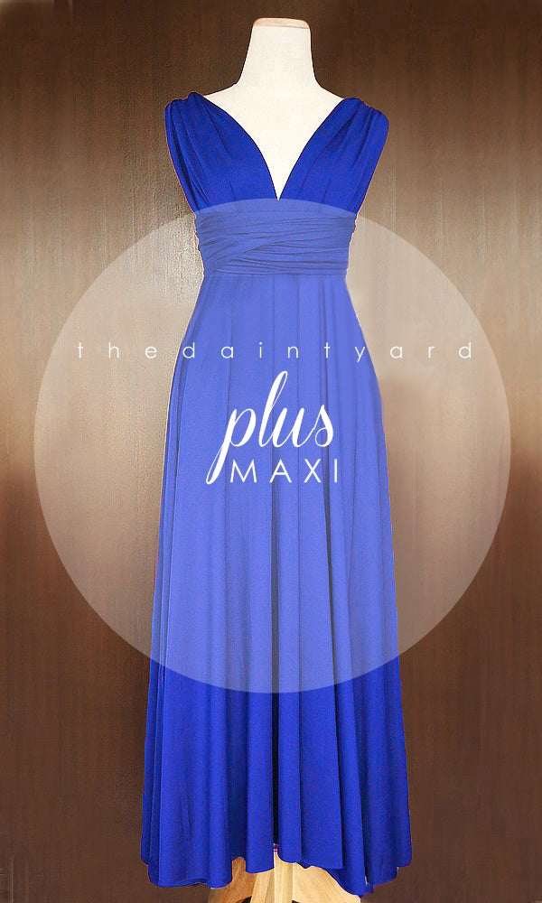 TDY Cobalt Blue Maxi Infinity Bridesmaid Dress Thedaintyard TDY Cobalt Blue Maxi Infinity Bridesmaid Dress Thedaintyard
