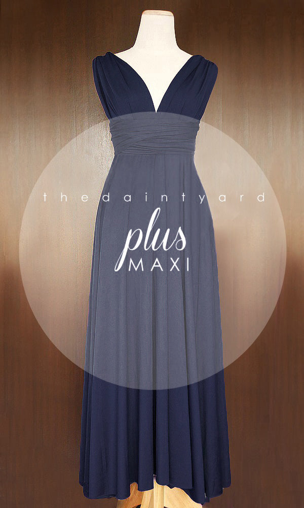 TDY Navy Maxi Infinity Bridesmaid Dress – Thedaintyard