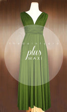 Load image into Gallery viewer, TDY Olive Green Maxi Infinity Dress