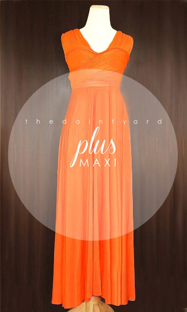 TDY Orange Maxi Infinity Bridesmaid Dress Thedaintyard TDY Orange Maxi Infinity Bridesmaid Dress Thedaintyard