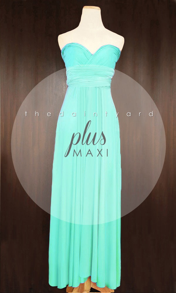 TDY Turquoise Maxi Infinity Bridesmaid Dress – Thedaintyard