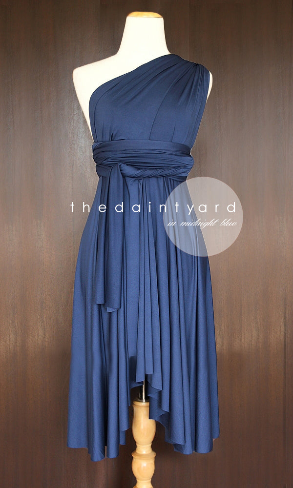 TDY Midnight Blue Short Infinity Bridesmaid Dress Thedaintyard TDY Midnight Blue Short Infinity Bridesmaid Dress Thedaintyard