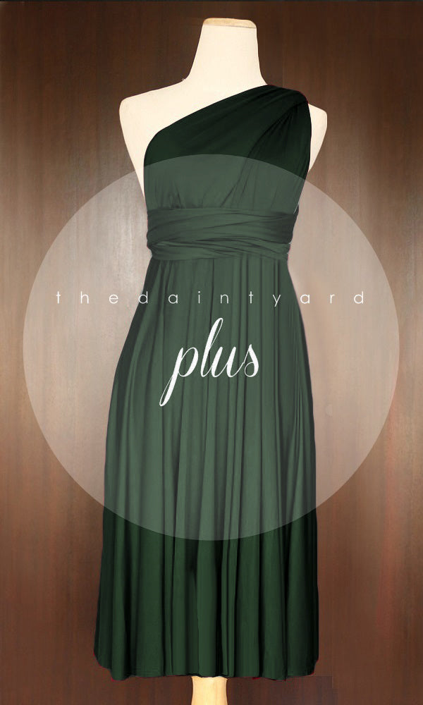 TDY Forest Green Short Infinity Bridesmaid Dress – Thedaintyard