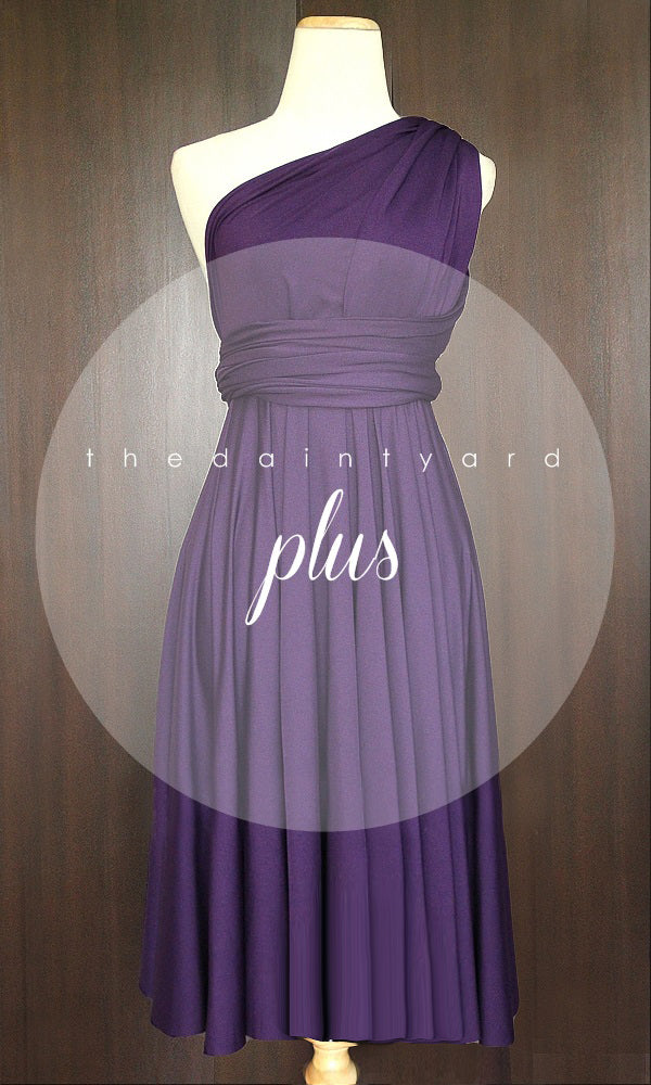 open lace back dress TDY Grape Short Infinity Bridesmaid Dress – Thedaintyard