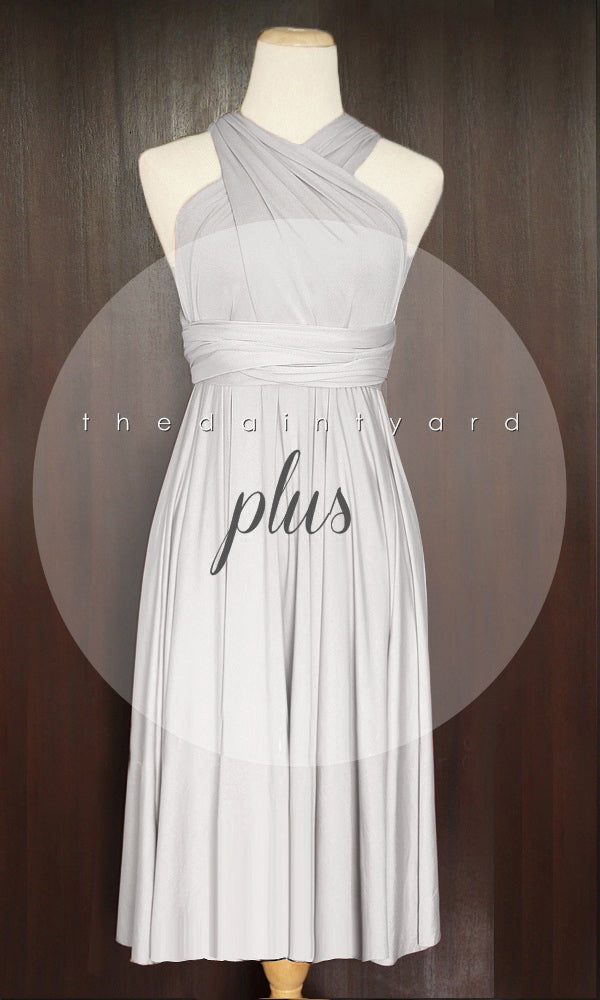 knee length infinity dress TDY Light Grey Short modern classy knee length dresses
