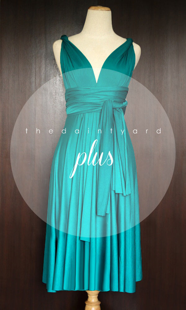 TDY Teal Green Short Infinity Bridesmaid Dress Thedaintyard TDY Teal Green Short Infinity Bridesmaid Dress Thedaintyard