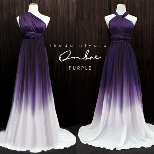 TDY Ombre Chiffon Overlay Skirt in Purple