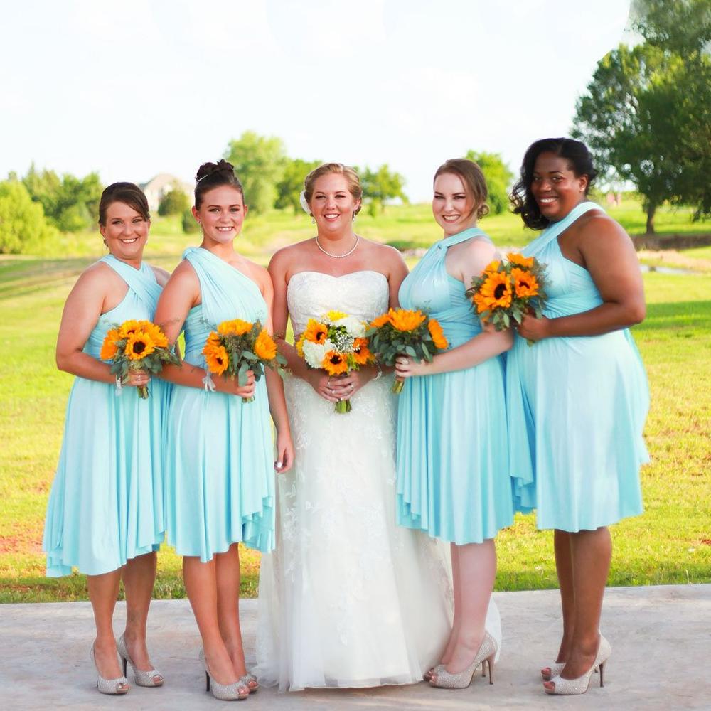 TDY Sky Blue Short Infinity Dress TDY Sky Blue Short Infinity Dress