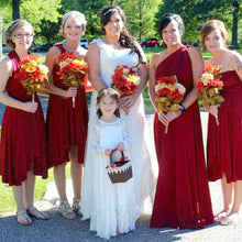 Load image into Gallery viewer, TDY Wine Red Short Infinity Dress