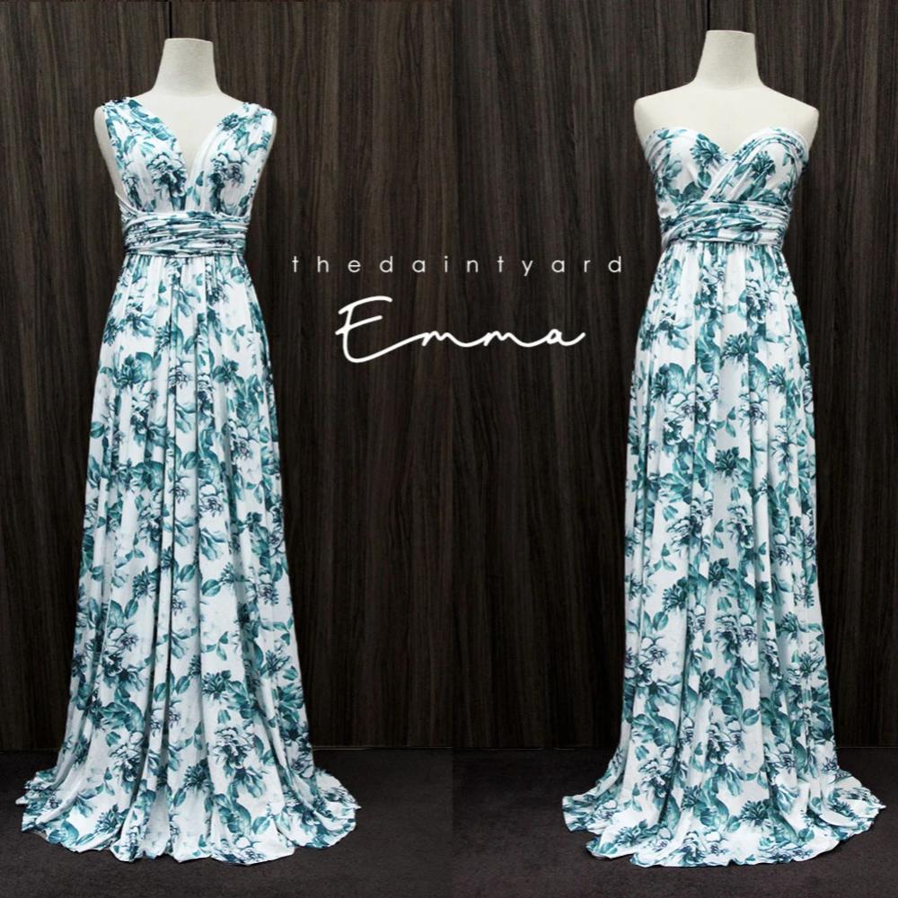 TDY Emma Floral Maxi Infinity Bridesmaid Dress – Thedaintyard