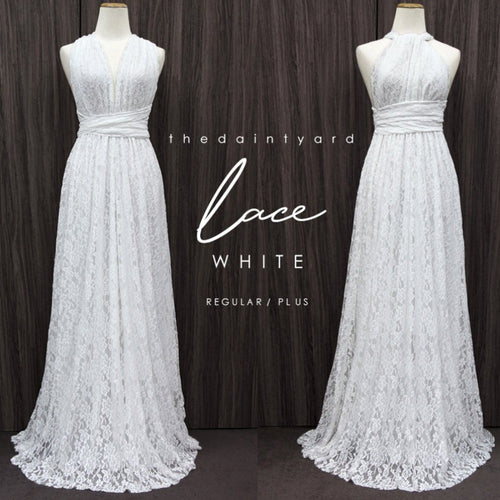 TDY White Maxi Infinity Lace Dress