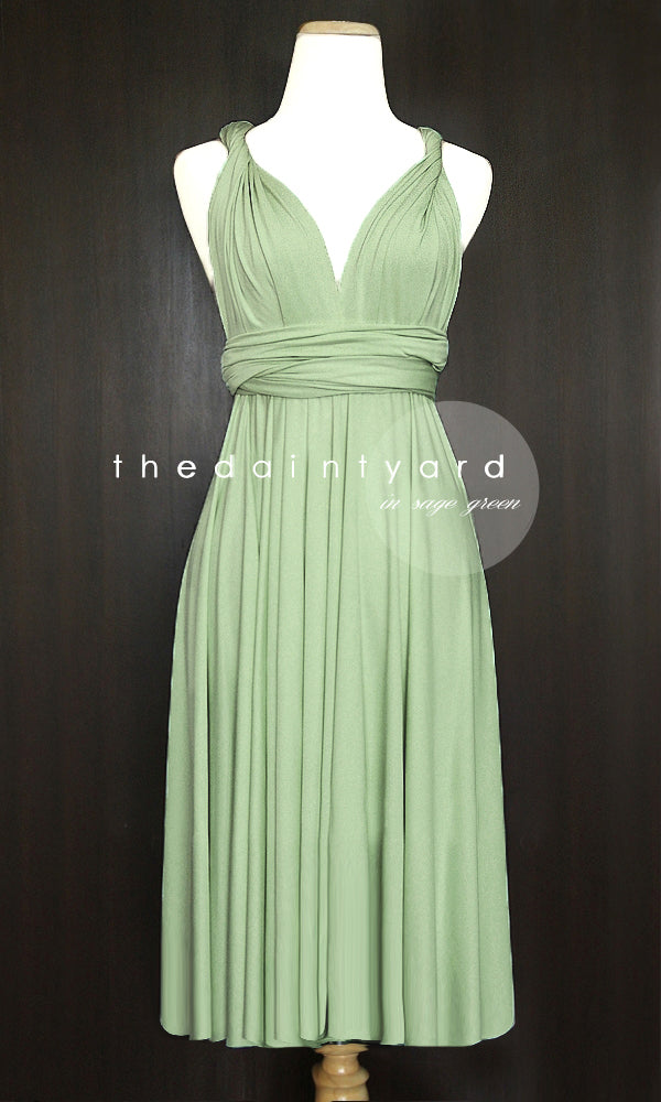 TDY Sage Green Short Infinity Bridesmaid Dress Thedaintyard TDY Sage Green Short Infinity Bridesmaid Dress Thedaintyard