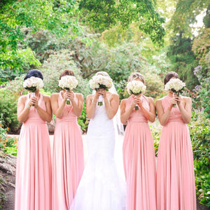 blush pink multiway dress Convertible Dress - Blush Pink Maxi Dress - Infinity Dress