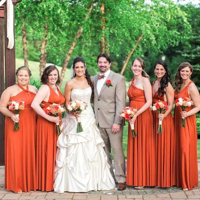 TDY Burnt Orange Maxi Infinity Dress
