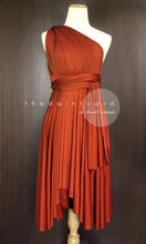 Load image into Gallery viewer, TDY Burnt Orange Short Infinity Dress