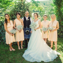 Load image into Gallery viewer, TDY Champagne Short Infinity Dress