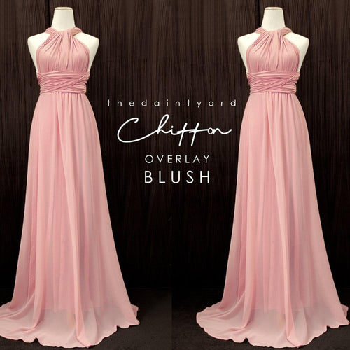 TDY Chiffon Overlay Skirt in Blush