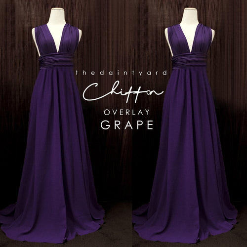 TDY Chiffon Overlay Skirt in Grape