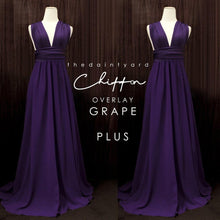 Load image into Gallery viewer, TDY Chiffon Overlay Skirt in Grape