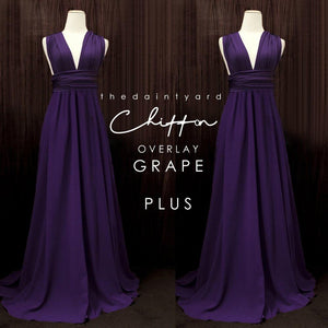 TDY Chiffon Overlay Skirt in Grape