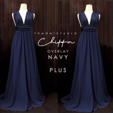 Load image into Gallery viewer, TDY Chiffon Overlay Skirt in Navy