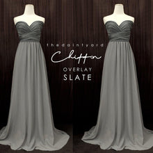 Load image into Gallery viewer, TDY Chiffon Overlay Skirt in Slate