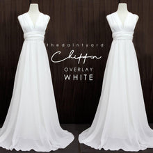 Load image into Gallery viewer, TDY Chiffon Overlay Skirt in White