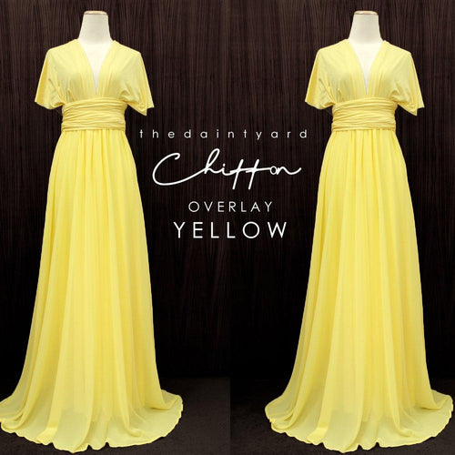 TDY Chiffon Overlay Skirt in Yellow