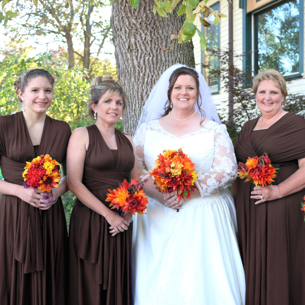 chocolate brown infinity dress Chocolate Brown Bridesmaid Dress Matte Satin Size 2X