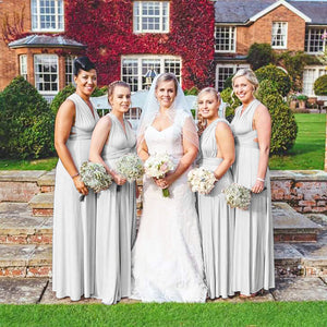TDY Light Grey Maxi Infinity Bridesmaid Dress Thedaintyard TDY Light Grey Maxi Infinity Bridesmaid Dress Thedaintyard