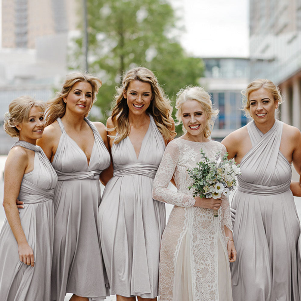 TDY Light Grey Short Infinity Dress
