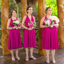 Load image into Gallery viewer, TDY Magenta Short Infinity Dress