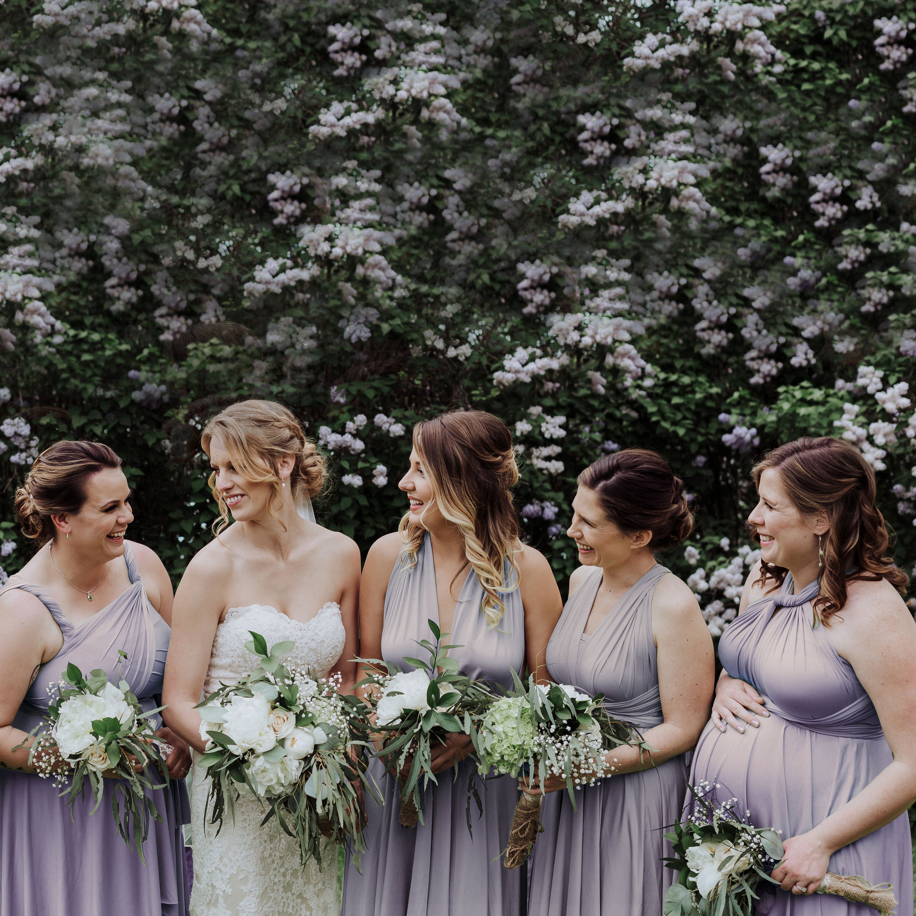 Infinity Dress Lilac Lilac Grey Bridesmaid Dress Convertible Wrap Dress, Lilac  Grey