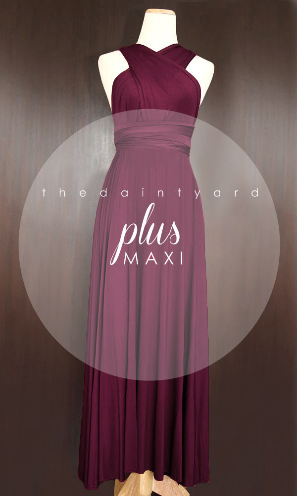 TDY Burgundy Maxi Infinity Bridesmaid Dress – Thedaintyard