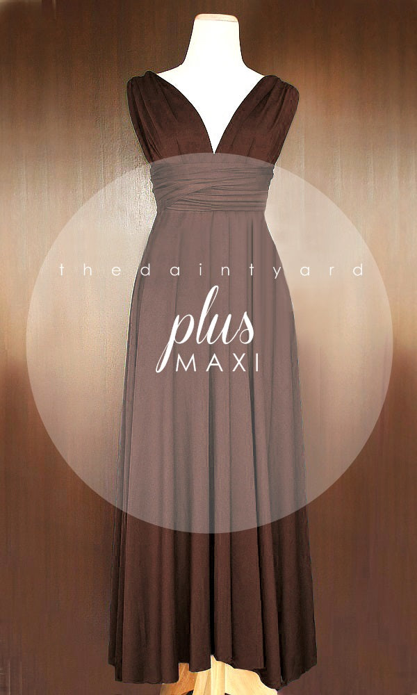 TDY Chocolate Maxi Infinity Bridesmaid Dress – Thedaintyard