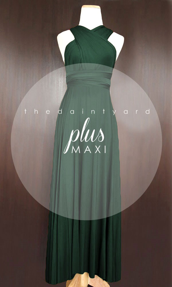 TDY Forest Green Maxi Infinity Bridesmaid Dress Thedaintyard TDY Forest Green Maxi Infinity Bridesmaid Dress Thedaintyard