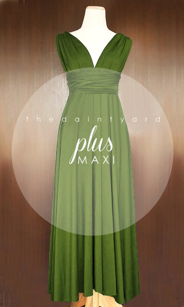TDY Olive Green Maxi Infinity Dress
