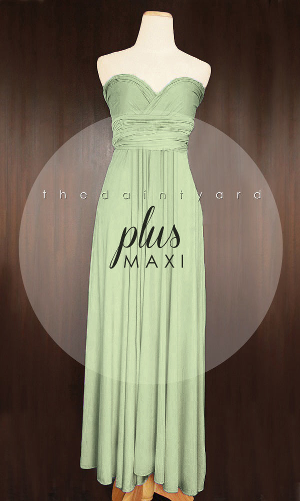 TDY Sage Green Maxi Infinity Bridesmaid Dress Thedaintyard TDY Sage Green Maxi Infinity Bridesmaid Dress Thedaintyard