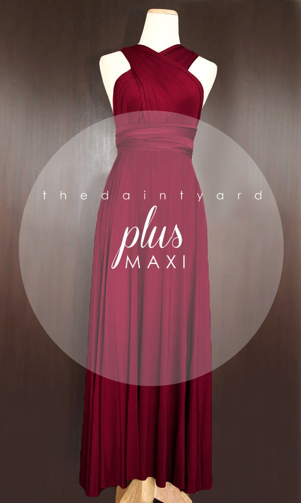 TDY Wine Red Maxi Infinity Bridesmaid Dress – Thedaintyard