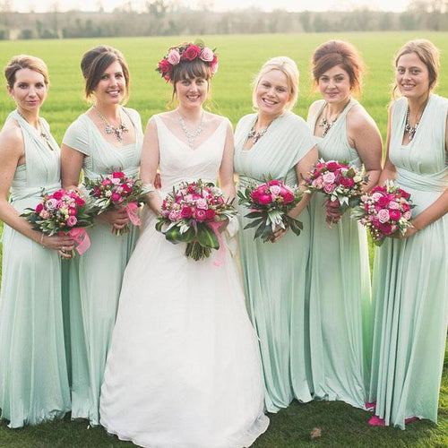 TDY Apple Green Maxi Infinity Bridesmaid Dress Thedaintyard TDY Apple Green Maxi Infinity Bridesmaid Dress Thedaintyard