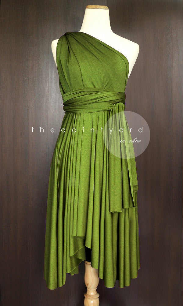 TDY Olive Short Infinity Bridesmaid Dress – Thedaintyard