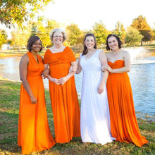 Load image into Gallery viewer, TDY Orange Maxi Infinity Dress