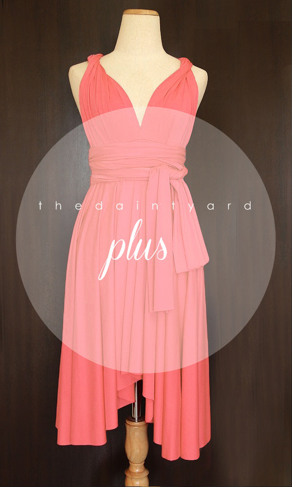 TDY Coral Short Infinity Bridesmaid Dress Thedaintyard TDY Coral Short Infinity Bridesmaid Dress Thedaintyard