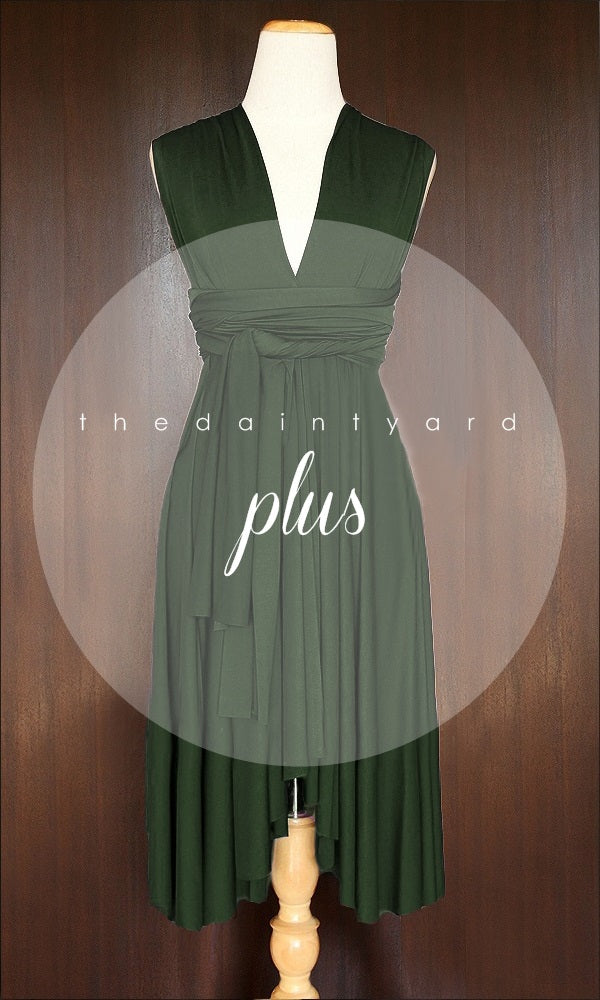TDY Forest Green Short Infinity Bridesmaid Dress Thedaintyard TDY Forest Green Short Infinity Bridesmaid Dress Thedaintyard